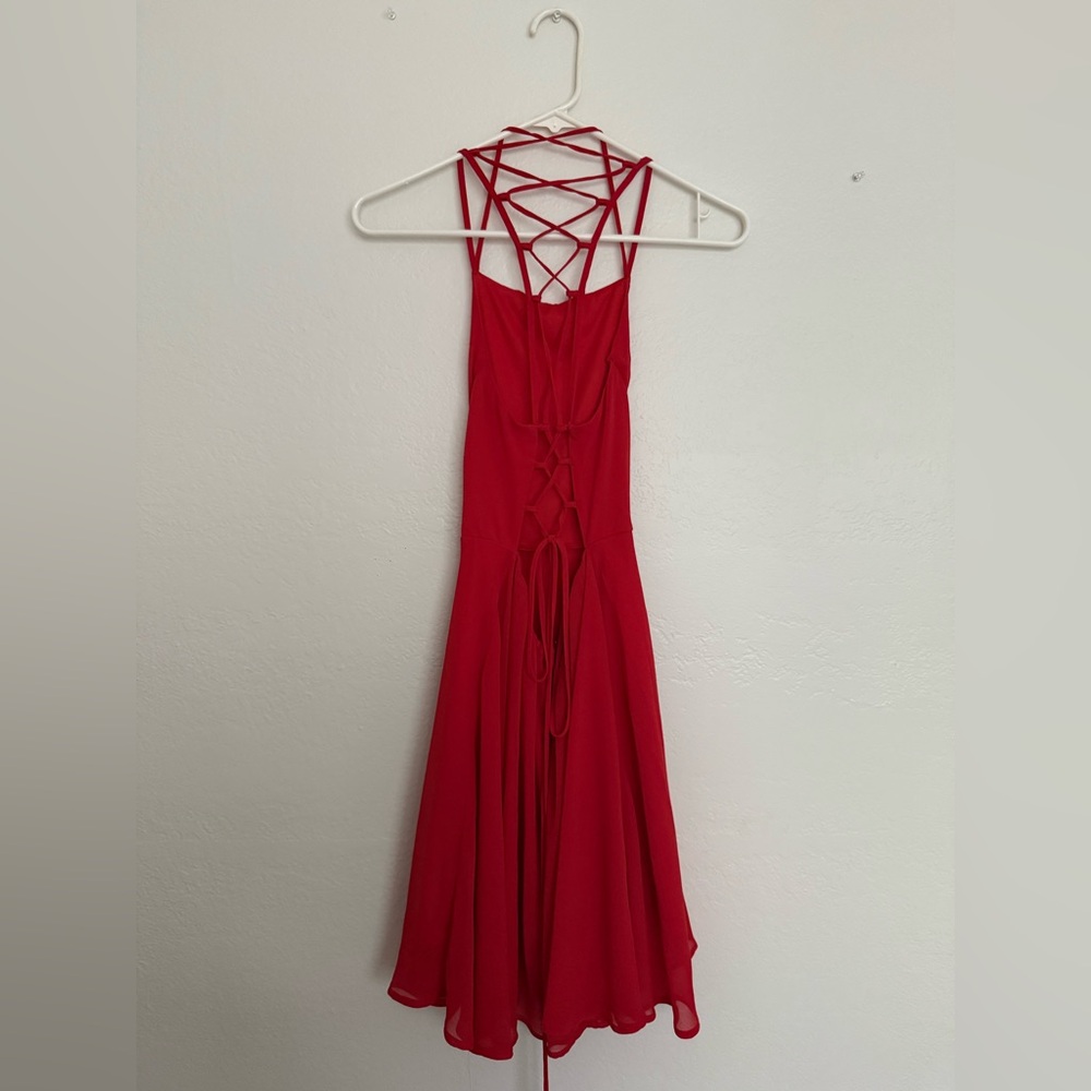 Lulu lemon red “corset” dress